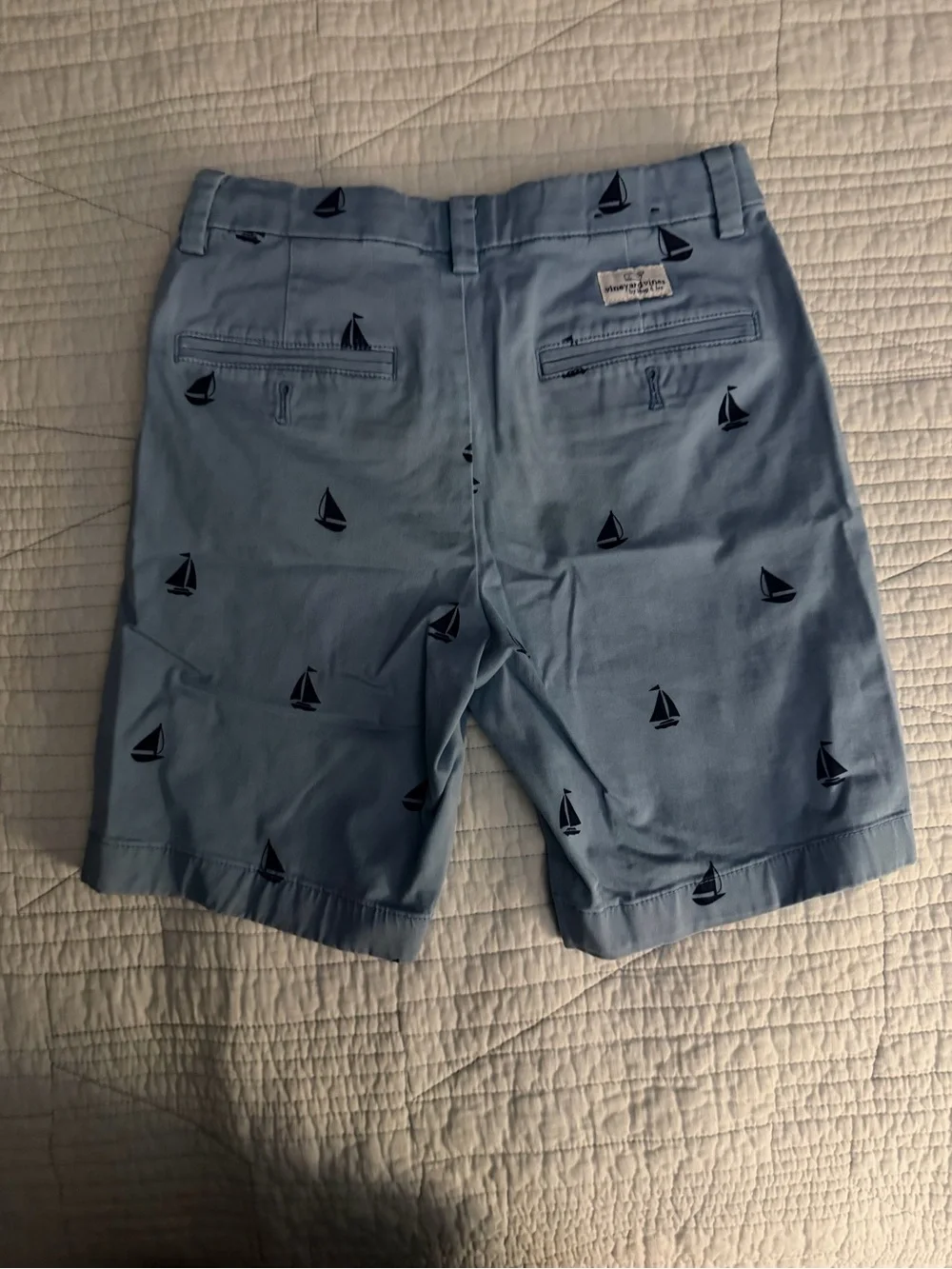 Vineyard Vines Boys Light Blue Sailboat Printed Shorts